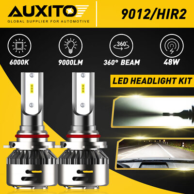#ad #ad CANBUS 9012 LED Headlight Super Bright Bulb Kit White 20000LM High Low Beam HIR2 $19.94