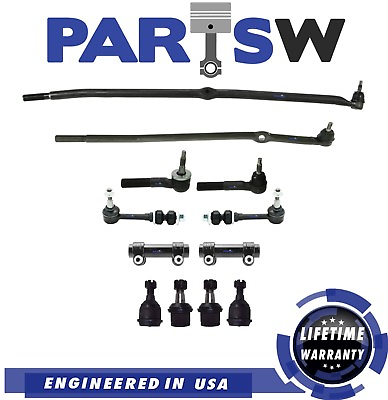 #ad 12 Pc Suspension Kit for Dodge Ram 2500 3500 Inner amp; Outer Tie Rods Ball Joints $147.55