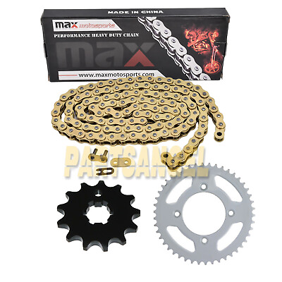 #ad Gold Drive Chain and Sprockets Kit for Yamaha TT R125 TTR125E 2002 2003 2010 $39.99