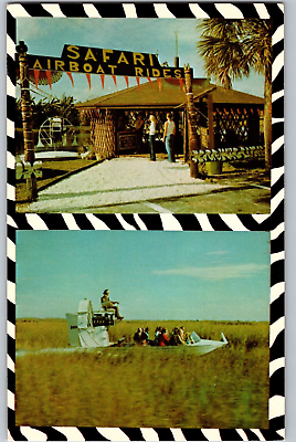 #ad Safari Everglades Air Boat Rides Postcard $5.50