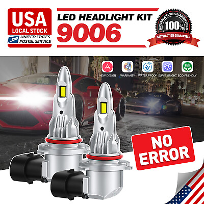 #ad For Honda Civic 9006 LED Headlight Super Bright White Bulbs Kit White HB4 Canbus $15.99
