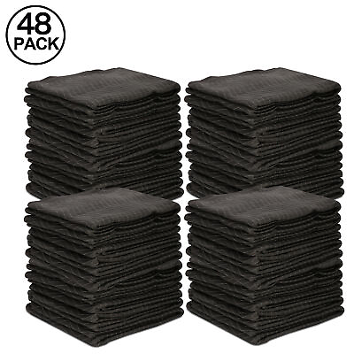 #ad 48 Packs Moving Blankets 80#x27;#x27; x 72#x27;#x27; Packing Blankets for Protecting Furniture $286.58