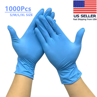 #ad 1000Pcs 4 Mil Medical Exam Grade Nitrile Disposable Glove S M L XL Size Gloves $27.49