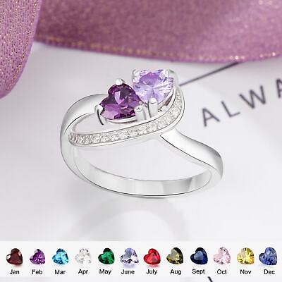 #ad Personalized Birthstone Rings for Mother amp; Daughter 925 Sterling Silver GBP 34.90