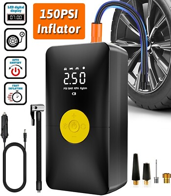 #ad Tire Inflator Car Air Pump Compressor Electric Portable Auto 12V Volt 150 PSI $18.97