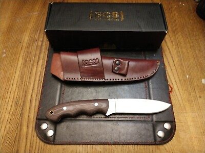 #ad GCS Custom Fixed Blade Knife 4.625quot;D2 Blade G 10 Handle Leather Sheath Handmade $59.99