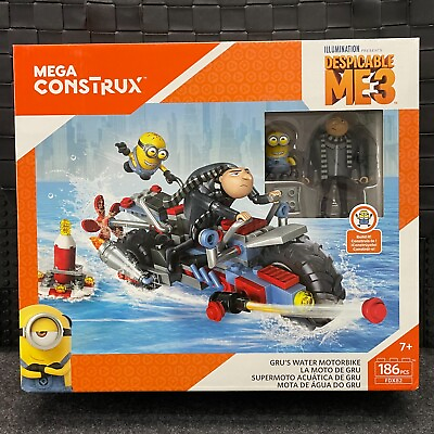 #ad Mega Construx Despicable Me 3 Gru#x27;s Water Motorcycle Building Set Action Figure C $42.89