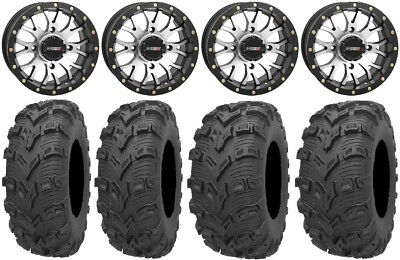 #ad System 3 ST 3 Machined 14quot; Wheels 28quot; Bear Claw EVO Tires Kawasaki Mule Pro FXT $1160.06