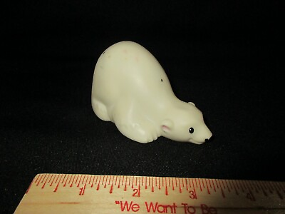 #ad Fisher Price Little People Zoo Talkers Animal Polar Bear White Arctic part toy $6.56