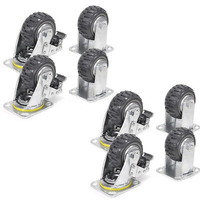 #ad XtremepowerUS 4 Pack 4 Inches Caster Wheels Locking Casters with Brake Swivel $54.95
