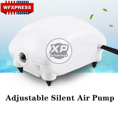 #ad 300 Gallon Silent Air Pump Aquarium Fish Tank Oxygen Aerator single Dual outlet $10.99