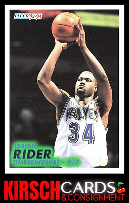 #ad Isaiah Rider 1993 94 Fleer #329 Minnesota Timberwolves $1.69