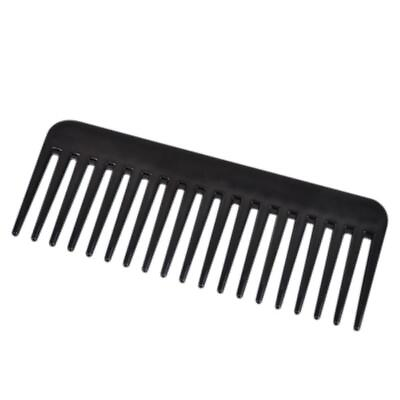 #ad 19 Teeth Wide Tooth Comb Black Plastic Heat resistant Hair Styling Tool $14.48