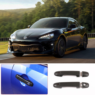 #ad ABS Carbon Outer Door Handle Cover Protect Shell For Toyota 86 Subaru BRZ 12 21 AU $36.99