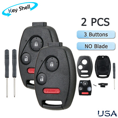 #ad 2 Car Key Shell Remote Case Fob for Honda CRV 2007 2008 2009 2010 2011 2012 2013 $8.89
