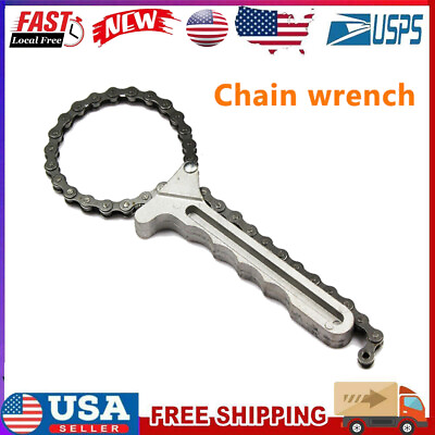 #ad Heavy Duty Car Engine Oil Filter Chain Grip Wrench Remover Steel Removal Tool $15.45