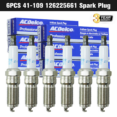 #ad 6Pcs Spark Plugs 41 109 Iridium 12622561 For Buick Cadillac Chevrolet GMC $22.99