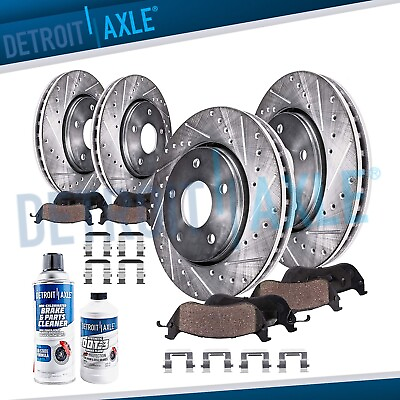 #ad Front amp; Rear Drilled Disc Rotors Brake pads for Chevrolet Equinox GMC Terrain $208.62