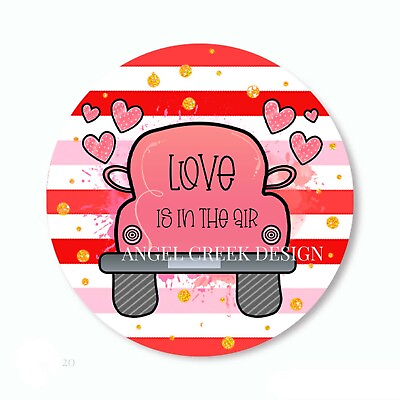 #ad Love is in The Air Pickup Truck Valentine#x27;s Day Scrapbook Stickers Envelope Seal $2.25