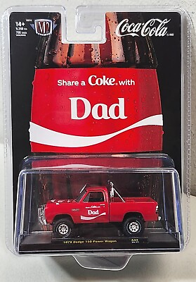 #ad M2 Machines Coca Cola 1979 Dodge 150 Power Wagon Pickup Truck Red Dad Logo NEW $24.99