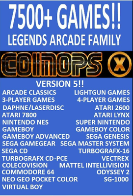 #ad CoinopsX 7500 Games AtGames Legends Ultimate 256GB USB 3 NOT ALP MICRO OR 4K $65.00