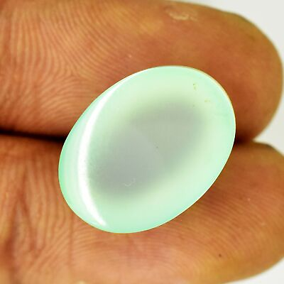 #ad 15.83 Cts Natural Dyed Turkey Green Chalcedony Cabochon GTL Certified Gemstone $14.99