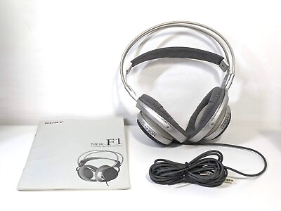 #ad 【NEAR MINT】SONY MDR F1 Open Air Stereo Headphones Silver From JAPAN #2267 1 $219.90