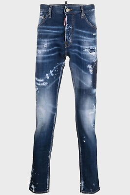 #ad new season men#x27;s dsquared2 jeans straight cut blue regular $35.00
