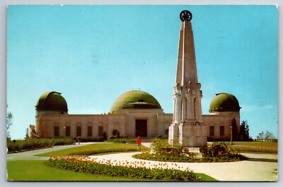 #ad Vintage Postcard CA Los Angeles Griffith Park Planetarium Union Oil Chrome $1.88