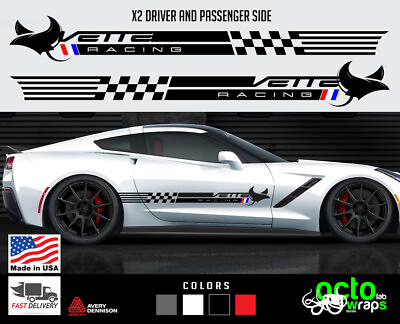 #ad fit Chevrolet Corvette z06 c7 c8 c6 c5 zr1 racing sport side doors decal sticker $45.00