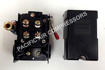 #ad FURNAS REPLACEMENT AIR COMPRESSOR PRESSURE SWITCH. FOUR PORT. 95 125 PSI $20.22