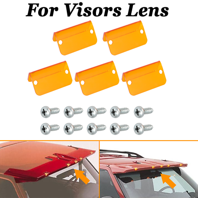 #ad 5 Set For Cab Moon Visors Sunvisor Lens Lenses Hardware HD Amber Orange Kit $35.99
