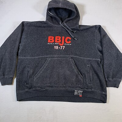 #ad VTG Bugle Boy Company Hoodie Fits Mens 2XL Gray Pullover Outdoors Vintage U52 $13.96