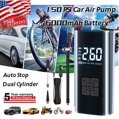 #ad AIR MOTO Car Air Tire Pump Inflator Portable Compressor Electric Auto 150PSI 12V $25.96