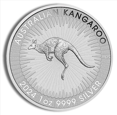 #ad #ad 2024 1 oz Australian .9999 Fine Silver Kangaroo $1 Coin BU In Stock $34.43