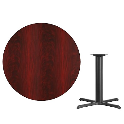 #ad 42quot; Round Mahogany Laminate Table Top With Base Table Height Restaurant Table $269.95