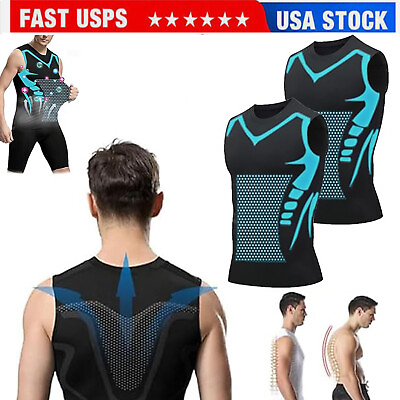 #ad #ad Sleeveless Ionic Shaping Vest Shaping Fitness Top Sports Ionic Shaping Shirt $13.69