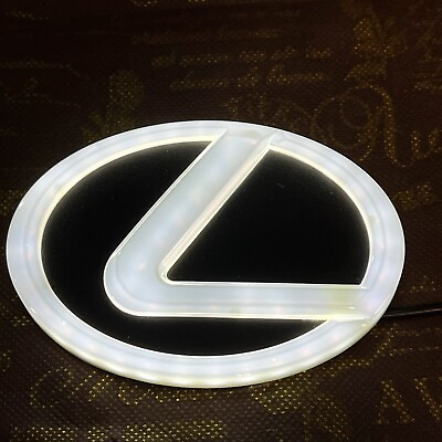 #ad LEXUS LED 5D Emblem Logo 105mm*68mm about 4.13 in*2.37 in White color $55.00