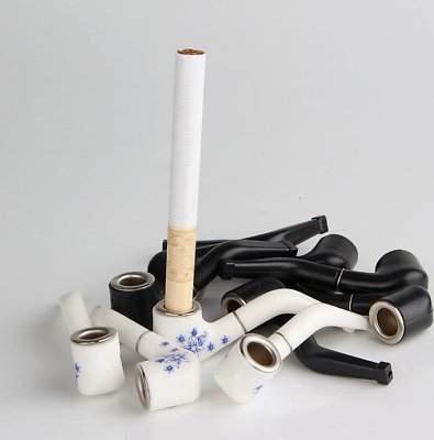 #ad 2 x Portable Mini Small Tobacco Pipe Fashion Creative Filter Pipe $1.56