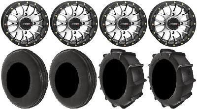 #ad System 3 ST 3 Machined 14quot; Wheels 28quot; Dune Tires Can Am Defender $1125.96