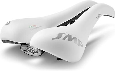 #ad NEW 2023 Selle SMP TRK MEDIUM Bicycle Saddle Split Cutout Bike Seat White Italy $86.08