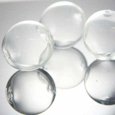 #ad 4 Pieces Hand Blown Hollow Glass Beads Round Clear Two Hole 30mm 17H4 $8.60