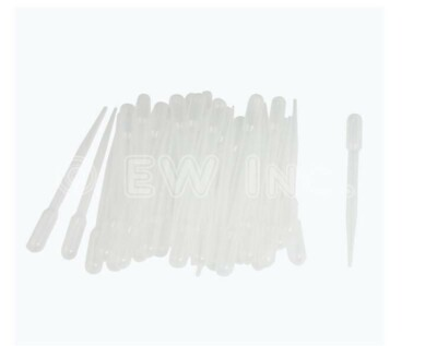 #ad 100 plastic transfer pipettes droppers graduated 3 ml 3ml Pasture $8.35