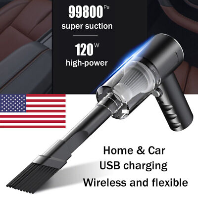 #ad 120W Handheld Vacuum Cleaner Cordless Small Mini Portable Car Auto Home Wireless $9.95