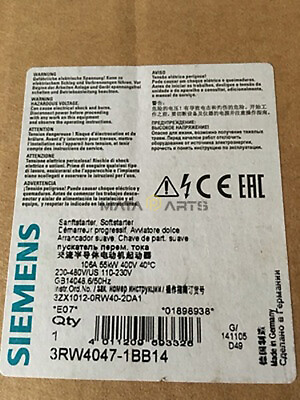 #ad 1PC New Siemens 3RW4047 1BB14 Siemens 3RW40471BB14 In Box Expedited Shipping # $1100.00