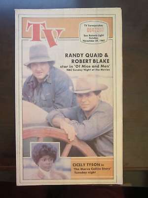 #ad TV Guide Week Magazine Regional Magazine Nov 1981 Of Mice and Men Quaid Blake $22.44