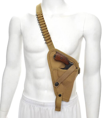 #ad US WW2 M3 Victory Revolver Pilots Shoulder Holster Premium Canvas 12 Shell Loops $29.99