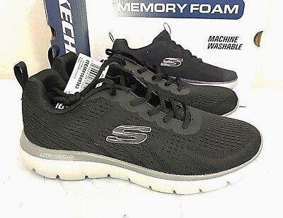 #ad NEW Skechers Men#x27;s Summit Memory Foam Sneakers Shoes PICK SIZE BLACK $25.99