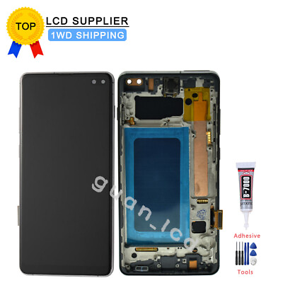 #ad OLED For Samsung Galaxy S10 Plus G975 LCD Display Touch Screen Digitizer Frame $73.85