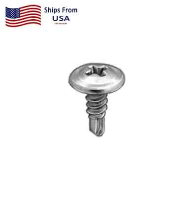 #ad 50 Pcs Phillips Washer Hd Teks Tapping Screws 8x1 2quot; Outer Dia 7 16quot; Zinc $16.19